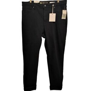 NEW Anne Klein Women's 18 Slimming Smoothing Black‎ High Rise Skinny Ankle Jeans